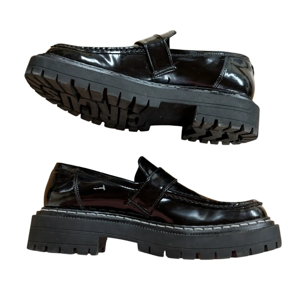 Circus by Sam Edelman Everly Lug Sole Patent Loafer Size 8.5 - Picture 6 of 12